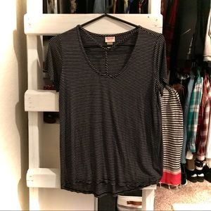 Mossimo striped tee with neck detail